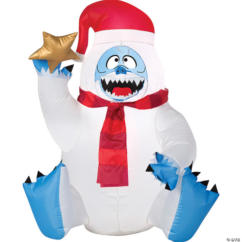 36" Blow Up Inflatable Rudolph the Red Nosed Reindeer<sup>®</sup> Sitting Bumble Holding Star Outdoor Yard Decoration